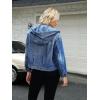 EMMIOL Womens Jean Jackets Long Sleeve Double-breasted Button Casual Denim Coat with Pockets(Z3-dark Blue)