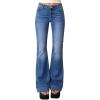 EMMIOL Women Mid-High Waisted Flare Jeans Y2K 90s Vintage Stretchy Bootcut Wide Leg Denim Pants Bell Bottom(Light Blue-007)