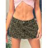 EMMIOL Skirts for Women Mid/Low Rised Sexy Mini Dress 2026 Trendy Summer Y2k Clothes Denim Skirt(Leopard)