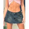 EMMIOL Skirts for Women Mid/Low Rised Sexy Mini Dress 2026 Trendy Summer Y2k Clothes Denim Skirt(Retro Blue)