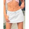 EMMIOL Skirts for Women Mid/Low Rised Sexy Mini Dress 2026 Trendy Summer Y2k Clothes Denim Skirt(White)
