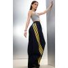 EMMIOL Women’s Y2K Baggy Striped Sweatpants, High Waisted Wide Leg Barrel Pants, Joggers with Drawstring Waist and Cuffs(Dark Blue)