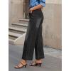 EMMIOL Women’s 2026 Wide Leg Jeans Distress Mid Waist Denim Pants Vintage Y2K Trousers(Black-cropped)
