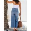 EMMIOL Women’s 2026 Wide Leg Jeans Distress Mid Waist Denim Pants Vintage Y2K Trousers(Mid Blue-cropped)