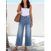 EMMIOL Women’s 2026 Wide Leg Jeans Distress Mid Waist Denim Pants Vintage Y2K Trousers(Mid Blue-cropped)