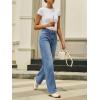 EMMIOL Women’s Wide Leg Jeans Low Rise Trendy Seamed Front Baggy Vintage Denim Pants with Pockets(Blue)