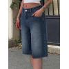 EMMIOL Women Jorts Baggy Jeans Jorts Outfits Mid-Low Waisted Denim Y2K Shorts Summer Hot Short Pants Streetwear(Mid Blue-144)