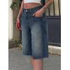EMMIOL Women Jorts Baggy Jeans Jorts Outfits Mid-Low Waisted Denim Y2K Shorts Summer Hot Short Pants Streetwear(Vintage Blue-144)