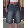 EMMIOL Women Jorts Baggy Jeans Jorts Outfits Mid-Low Waisted Denim Y2K Shorts Summer Hot Short Pants Streetwear(Vintage Blue-144)