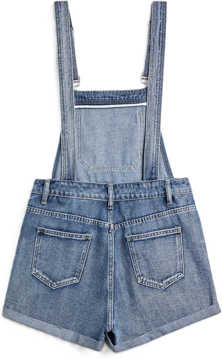image:imageEMMIOL Womens Denim Overalls Baggy Loose Fit Wide Leg Jumpsuit 90s Vintage Style Overall with Adjustable Straps099blue