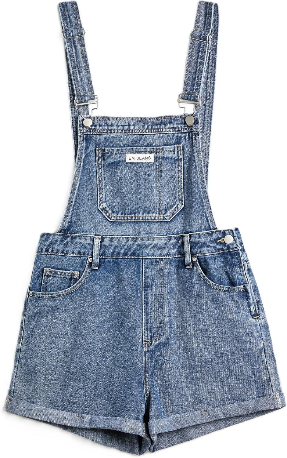 image:imageEMMIOL Womens Denim Overalls Baggy Loose Fit Wide Leg Jumpsuit 90s Vintage Style Overall with Adjustable Straps099blue