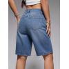 EMMIOL Women Jorts Baggy Jeans Shorts Mid-Low Waisted Denim Y2K Hip-Hop Shorts Summer Hot Short Pants Streetwear(Denim Blue-313)