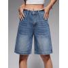 EMMIOL Women Jorts Baggy Jeans Shorts Mid-Low Waisted Denim Y2K Hip-Hop Shorts Summer Hot Short Pants Streetwear(Mid Blue-041)