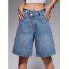 EMMIOL Women Jorts Baggy Jeans Shorts Mid-Low Waisted Denim Y2K Hip-Hop Shorts Summer Hot Short Pants Streetwear(Sky Blue-313)
