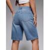 EMMIOL Women Jorts Baggy Jeans Shorts Mid-Low Waisted Denim Y2K Hip-Hop Shorts Summer Hot Short Pants Streetwear(Sky Blue-313)