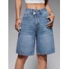 EMMIOL Women Jorts Baggy Jeans Shorts Mid-Low Waisted Denim Y2K Hip-Hop Shorts Summer Hot Short Pants Streetwear(Sky Blue-313)