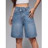 EMMIOL Women Jorts Baggy Jeans Shorts Mid-Low Waisted Denim Y2K Hip-Hop Shorts Summer Hot Short Pants Streetwear(Sky Blue-313)