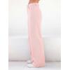 EMMIOL Women’s 2026 Wide Leg Jeans Distress Mid Waist Denim Pants Vintage Y2K Trousers(Pink)