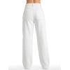 EMMIOL Women’s 2026 Wide Leg Jeans Distress Mid Waist Denim Pants Vintage Y2K Trousers(White)