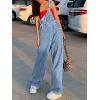 EMMIOL Women’s Denim Overalls, Baggy Loose Fit Wide Leg Jumpsuit, 90s Vintage Style Overall with Adjustable Straps