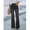EMMIOL Women’s Flare Jeans Low Rise Trendy Patch Pocket Stretchy Bootcut Denim 90s Pants(Black)