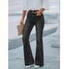 EMMIOL Women’s Flare Jeans Low Rise Trendy Patch Pocket Stretchy Bootcut Denim 90s Pants(Black)