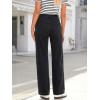 EMMIOL Women’s Straight Wide Leg Rhinestone Jeans Trendy High Waisted Sparkly Bling Glitter Denim Pants Boyfriend(Black)
