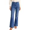 EMMIOL Women’s Flare Jeans Low Rise Trendy Patch Pocket Stretchy Bootcut Denim 90s Pants(Dark Blue)