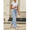 EMMIOL Women’s Wide Leg Jeans Low Rise Trendy Seamed Front Baggy Vintage Denim Pants with Pockets(Light Blue)