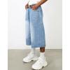 EMMIOL Baggy Jean Shorts Men, Y2k Jorts Cargo Ripped Elastic Waist, Mens Denim Shorts Comfy Casual Streetwear Summer(016-blue)