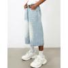 EMMIOL Baggy Jean Shorts Men, Y2k Jorts Cargo Ripped Elastic Waist, Mens Denim Shorts Comfy Casual Streetwear Summer(016-light Blue)