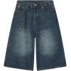 EMMIOL Baggy Jean Shorts Men, Y2k Jorts Cargo Ripped Elastic Waist, Mens Denim Shorts Comfy Casual Streetwear Summer(Blue-d)