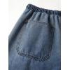 EMMIOL Baggy Jean Shorts Men, Y2k Jorts Cargo Ripped Elastic Waist, Mens Denim Shorts Comfy Casual Streetwear Summer(Vintage Blue)