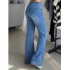 EMMIOL Bell Bottom Jeans for Women Flare Stretchy Mid-Low Rise Skinny Denim Pants Trendy Fall 90s Outfits(Mid Blue)