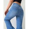 EMMIOL Bell Bottom Jeans for Women Flare Stretchy Mid-Low Rise Skinny Denim Pants Trendy Fall 90s Outfits(Mid Blue)