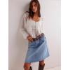 EMMIOL Women’s Denim Skirt Mid/High Waist Knee Length A Line Stretchy Summer Casual Jean Skirts(Blue)