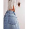 EMMIOL Women’s Denim Skirt Mid/High Waist Knee Length A Line Stretchy Summer Casual Jean Skirts(Blue)