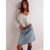 EMMIOL Women’s Denim Skirt Mid/High Waist Knee Length A Line Stretchy Summer Casual Jean Skirts(Vintage Blue)