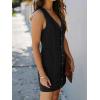 EMMIOL Women’s Sleeveless Denim Dress Button Front Relaxed V-Neck Jean Mini Dress Summer Casual Daily Dress 2026 Trendy(Black)