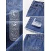Mens Y2K Carpenter Baggy Jean Shorts, Ripped Jorts Wide Leg, Distressed Cargo Long Denim Shorts Loose Fit Streetwear Summer(Light Blue)