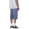 Mens Y2K Carpenter Baggy Jean Shorts, Ripped Jorts Wide Leg, Distressed Cargo Long Denim Shorts Loose Fit Streetwear Summer(Mid Blue-069)