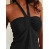 EMMMIOL Sleeveless Tank Top for Women – Sexy Babydoll Tie Up Crop Tops Y2K Cute Stretchy Going Out Clothes Summer Outfits(Black)