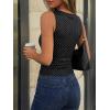 EMMMIOL Sleeveless Tank Top for Women – Sexy Babydoll Tie Up Crop Tops Y2K Cute Stretchy Going Out Clothes Summer Outfits(Black-086)