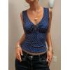 EMMMIOL Sleeveless Tank Top for Women – Sexy Babydoll Tie Up Crop Tops Y2K Cute Stretchy Going Out Clothes Summer Outfits(Navy Blue-086)