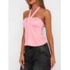 EMMMIOL Sleeveless Tank Top for Women – Sexy Babydoll Tie Up Crop Tops Y2K Cute Stretchy Going Out Clothes Summer Outfits(Pink)