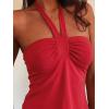 EMMMIOL Sleeveless Tank Top for Women – Sexy Babydoll Tie Up Crop Tops Y2K Cute Stretchy Going Out Clothes Summer Outfits(Red)
