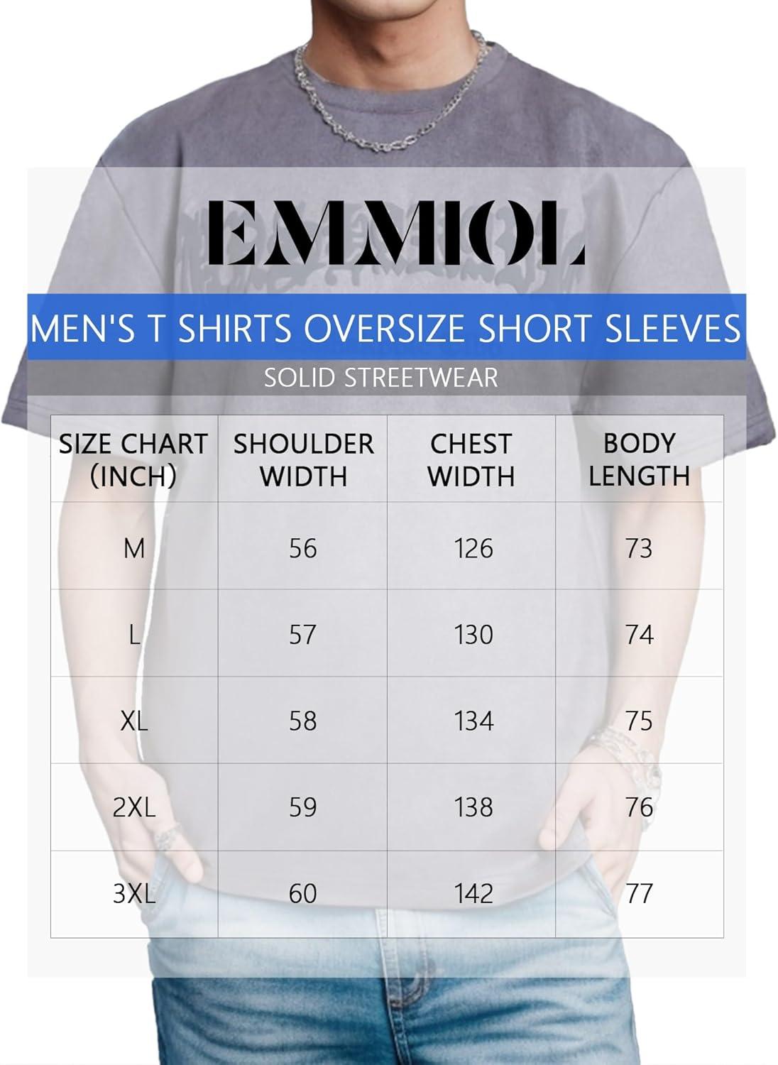 image:imageEMMIOL Mens Y2k Baggy Shirts Graphic Tees Oversized Crew Neck Short Sleeve Streetwear Tshirts Summer Tops 2026Black