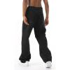 EMMIOL Baggy Jeans Men Wide Leg,Y2k Hip Hop Skater Denim Cargo Pants Vintage Loose Fit,Relaxed Long Trousers Streetwear(007-black-x)