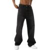 EMMIOL Baggy Jeans Men Wide Leg,Y2k Hip Hop Skater Denim Cargo Pants Vintage Loose Fit,Relaxed Long Trousers Streetwear(007-black-x)