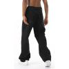 EMMIOL Baggy Jeans Men Wide Leg,Y2k Hip Hop Skater Denim Cargo Pants Vintage Loose Fit,Relaxed Long Trousers Streetwear(Black-b)
